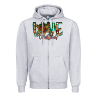 Heather Grey Love Snowman Zipper Hoodie - CowhideDigitalArt