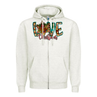 Oatmeal Heather Love Snowman Zipper Hoodie - CowhideDigitalArt