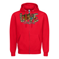 Red Love Snowman Zipper Hoodie - CowhideDigitalArt