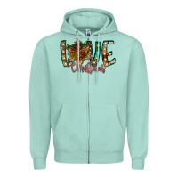 Seafoam Love Snowman Zipper Hoodie - CowhideDigitalArt