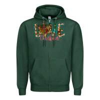 Sports Green Love Snowman Zipper Hoodie - CowhideDigitalArt