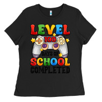Black level 100 days of school completed Ladies Tee - Artiststas
