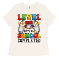 Bone level 100 days of school completed Ladies Tee - Artiststas