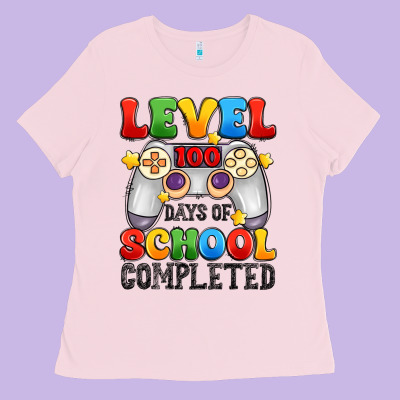 Level 100 Days Of School Completed Ladies Tee Designed By Artiststas