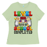 Matcha level 100 days of school completed Ladies Tee - Artiststas