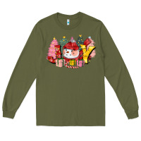 Army Green joy snowman Long Sleeve Tee - CowGirlArtShop