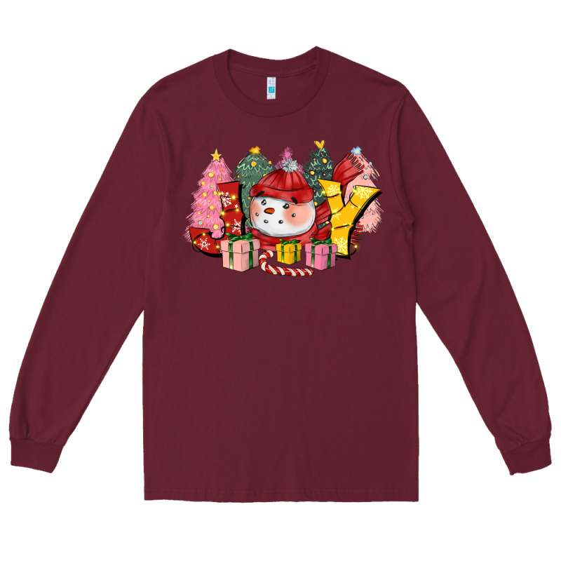 Joy Snowman Long Sleeve Tee by CowGirlArtShop | Teevron