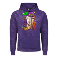 Cloud Purple Mardi Gras Goat Vintage Hoodie - HowdyJamesFarm