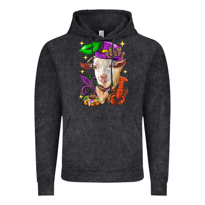 Mardi Gras Goat Vintage Hoodie by HowdyJamesFarm | Teevron