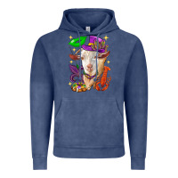 Vintage Denim Mardi Gras Goat Vintage Hoodie - HowdyJamesFarm