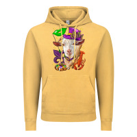 Vintage Mustard Mardi Gras Goat Vintage Hoodie - HowdyJamesFarm