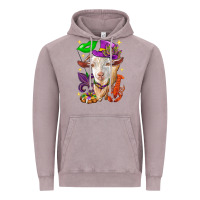 Vintage Zinc Mardi Gras Goat Vintage Hoodie - HowdyJamesFarm