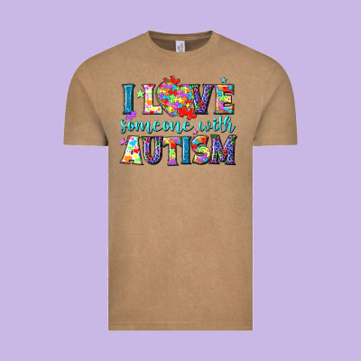 I Love Someone With Autism Vintage Tee Designed By Nancycooperartshop
