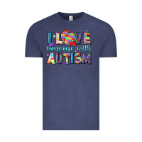 Vintage Denim I love someone with Autism Vintage Tee - NancyCooperArtShop