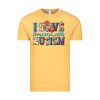 Vintage Mustard I love someone with Autism Vintage Tee - NancyCooperArtShop