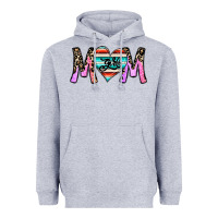 Heather Grey girl mom Heavyweight Hoodie - CowhideDigitalArt