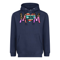 Navy girl mom Heavyweight Hoodie - CowhideDigitalArt