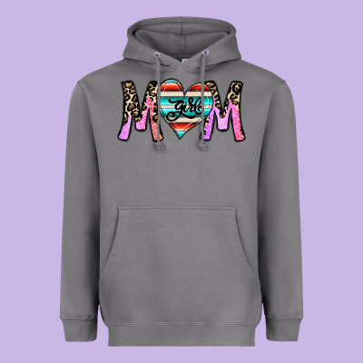 Girl Mom Heavyweight Hoodie Designed By Cowhidedigitalart