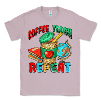 Lilac coffee teach repeat Classic Tee - NancyCooperArtShop