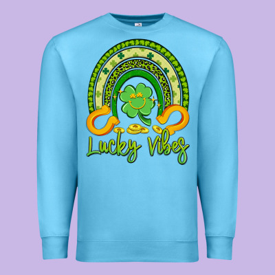Lucky Vibes Premium Sweatshirt Designed By Artiststas