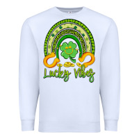 White lucky vibes Premium Sweatshirt - Artiststas