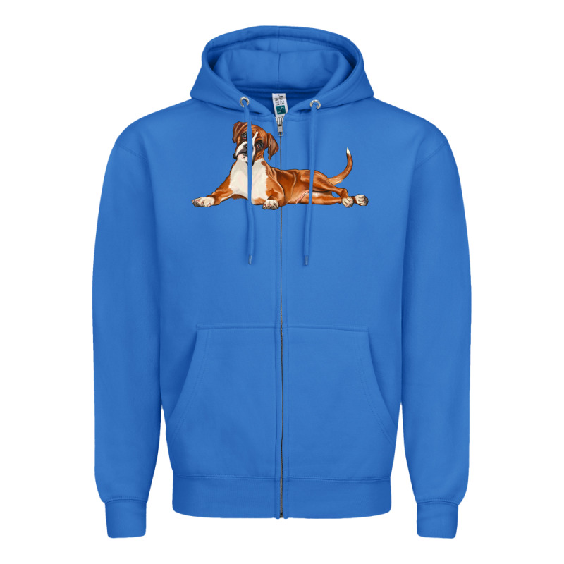 Boxer Dog Illustrations Zipper Hoodie by LillyAllenDesigns | Teevron