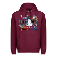 Burgundy I am Snow Cute Premium Hoodie - FaDigitalArtStudio