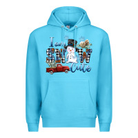 Ocean Blue I am Snow Cute Premium Hoodie - FaDigitalArtStudio