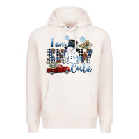 Pale Pink I am Snow Cute Premium Hoodie - FaDigitalArtStudio