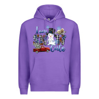 Purple I am Snow Cute Premium Hoodie - FaDigitalArtStudio