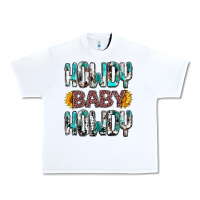 White Western Howdy Baby Howdy Urban Heavy Tee - HowdyJamesFarm