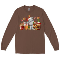 Chestnut hippopotamus coffee cups christmas Long Sleeve Tee - CowGirlArtShop