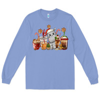 Colony Blue hippopotamus coffee cups christmas Long Sleeve Tee - CowGirlArtShop
