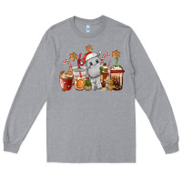 Heather Grey hippopotamus coffee cups christmas Long Sleeve Tee - CowGirlArtShop