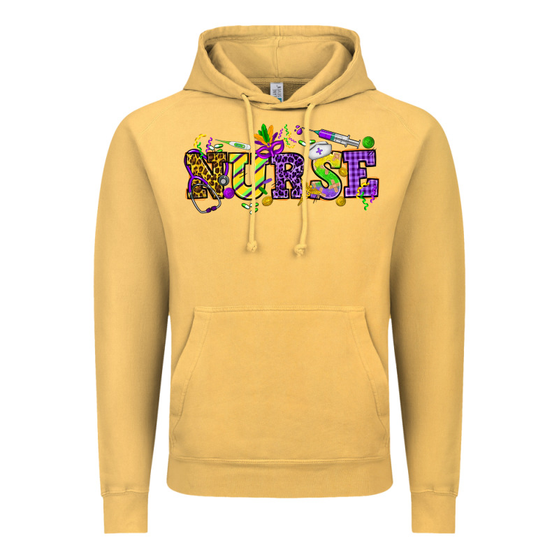 Mardi Gras Day Nurse Vintage Hoodie by HowdyJamesFarm | Teevron