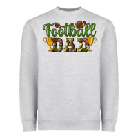 Heather Grey football dad Heavyweight Sweatshirt - BundleAndBundleShop