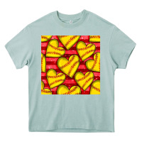 Arona softball hearts seamless pattern Heavy Core Tee - BundleAndBundleShop
