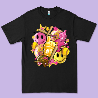 Retro Softball Premium Tee Designed By Artiststas