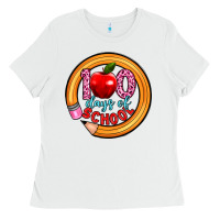 White 100 days of school Ladies Tee - Artiststas
