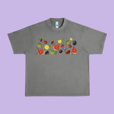 Summer Fruits Urban Heavy Tee Designed By Tumblerdesignbyshophia