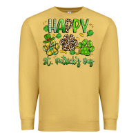 Antique Gold happy st. patricks day paws Premium Sweatshirt - Artiststas