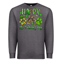 Charcoal Heather happy st. patricks day paws Premium Sweatshirt - Artiststas