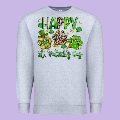 Happy St. Patricks Day Paws Premium Sweatshirt Designed By Artiststas