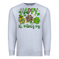 Heather Grey happy st. patricks day paws Premium Sweatshirt - Artiststas