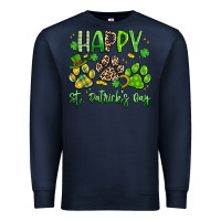 Navy happy st. patricks day paws Premium Sweatshirt - Artiststas