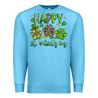 Ocean Blue happy st. patricks day paws Premium Sweatshirt - Artiststas