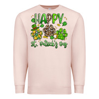 Pale Pink happy st. patricks day paws Premium Sweatshirt - Artiststas