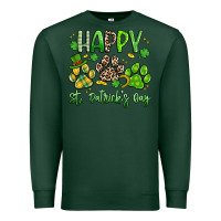 Sports Green happy st. patricks day paws Premium Sweatshirt - Artiststas