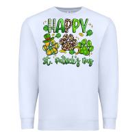 White happy st. patricks day paws Premium Sweatshirt - Artiststas