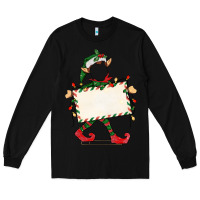 Black customize christmas elf Long Sleeve Tee - CowGirlArtShop